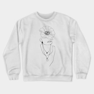 Woman face drawing Crewneck Sweatshirt